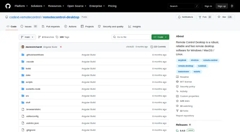 Remote Control Desktop's website