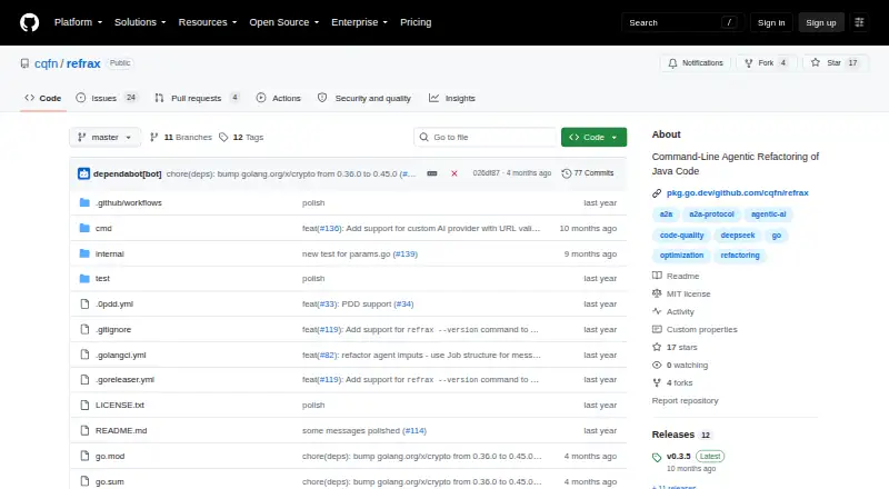 The Refrax homepage