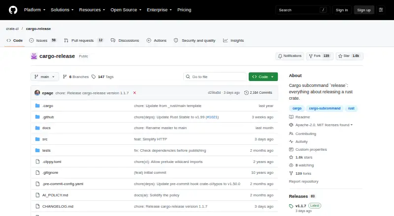 cargo-release's website