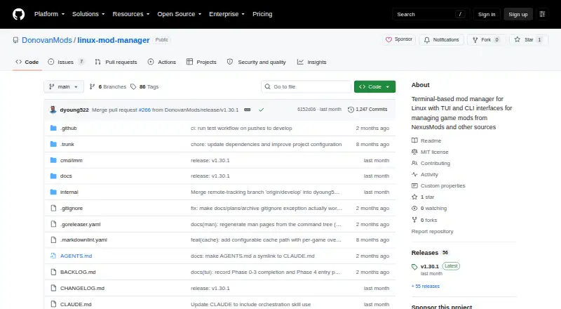 Linux Mod Manager's website