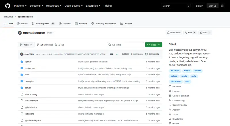 OpenAdSource's website