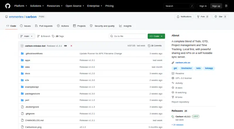 Carbon's website