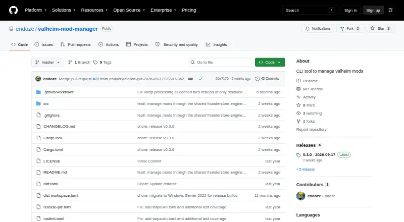 Valheim Mod Manager's website