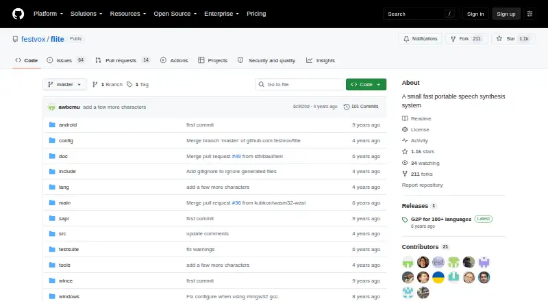 The Flite homepage