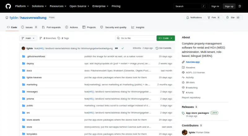The HaVeWa homepage