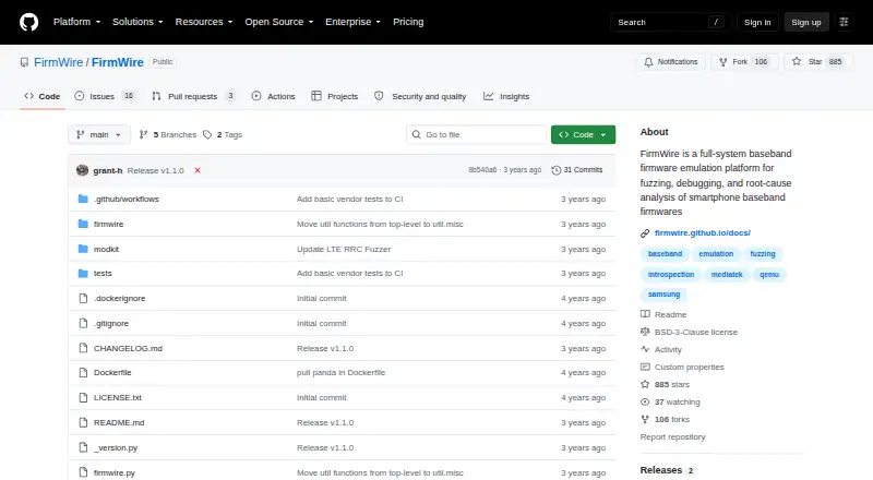 The FirmWire homepage