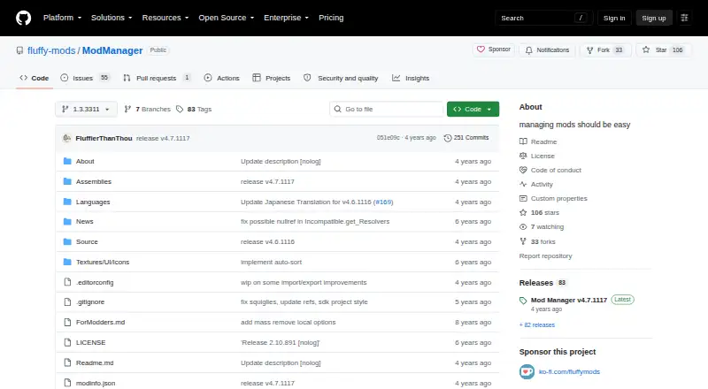 Fluffy Mod Manager's website