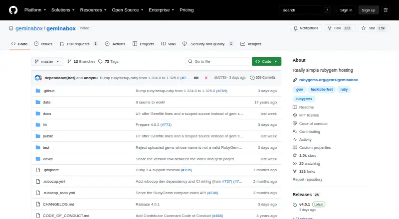 Geminabox's website