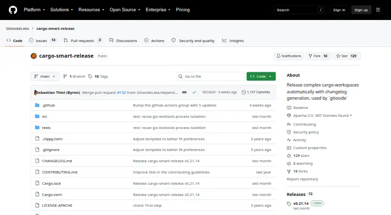 cargo-smart-release's website