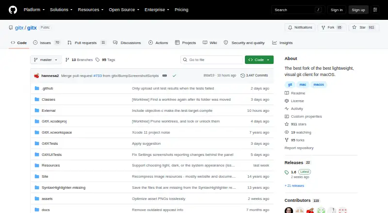 The GitX homepage