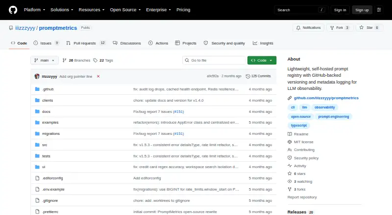 PromptMetrics's website