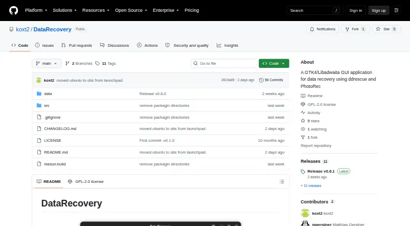 DataRecovery's website
