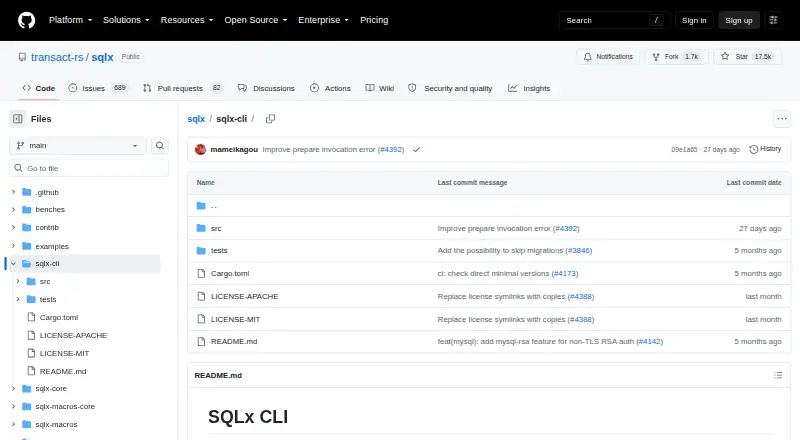 The sqlx-cli homepage