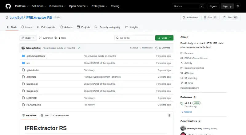 IFRExtractor-RS's website
