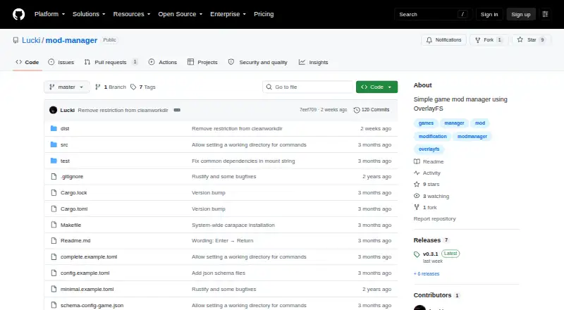 Lucki Mod Manager's website