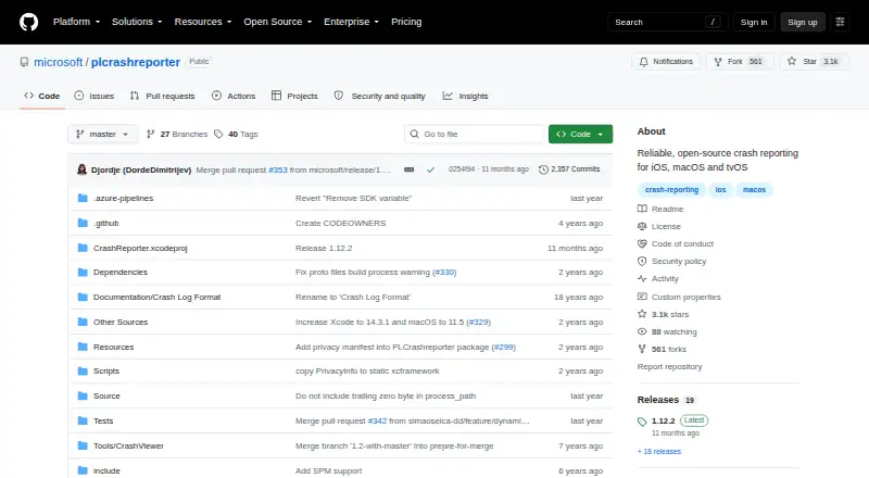 PLCrashReporter's website