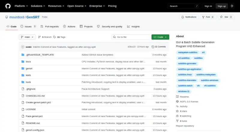 The GenSRT homepage