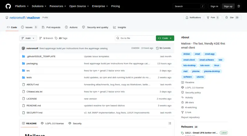 Mailove's website
