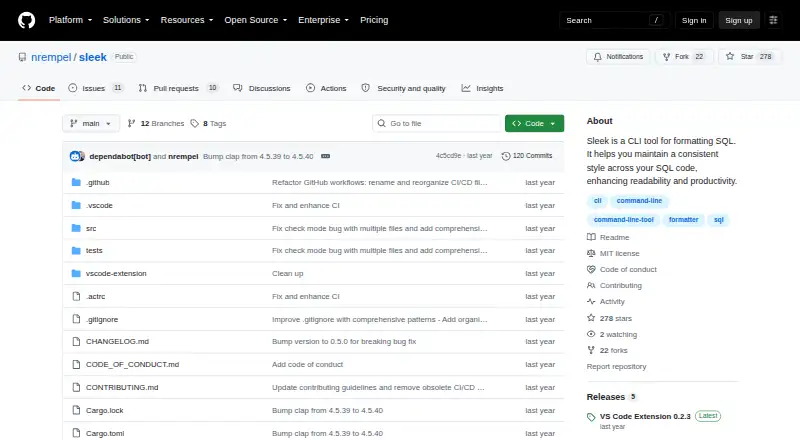 Sleek's website