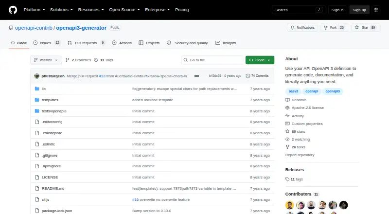 The OpenAPI 3 Generator homepage