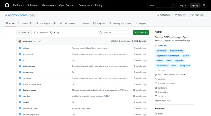 OPEX Core's website