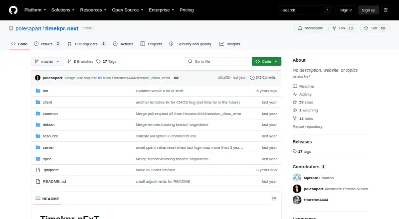 The Timekpr-nExT homepage