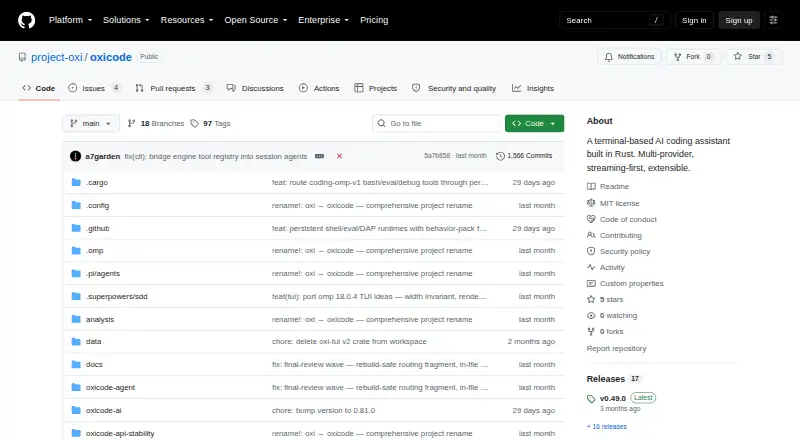 oxicode's website
