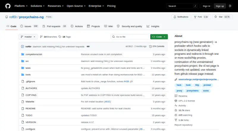 The Proxychains-ng homepage
