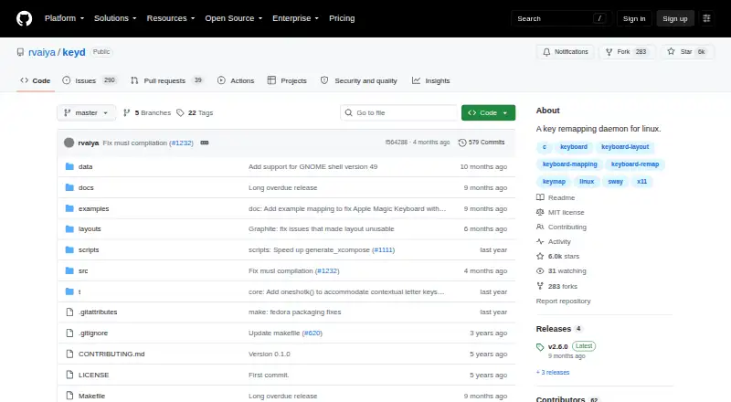 The keyd homepage