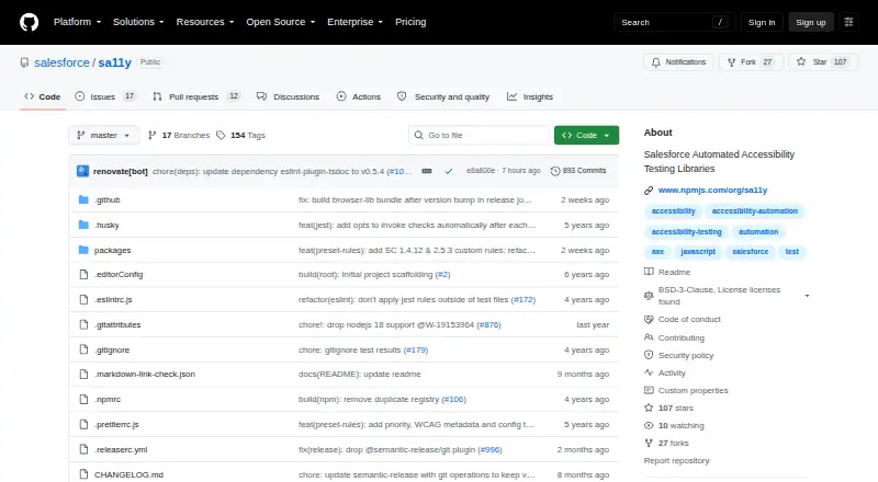 The Sa11y homepage