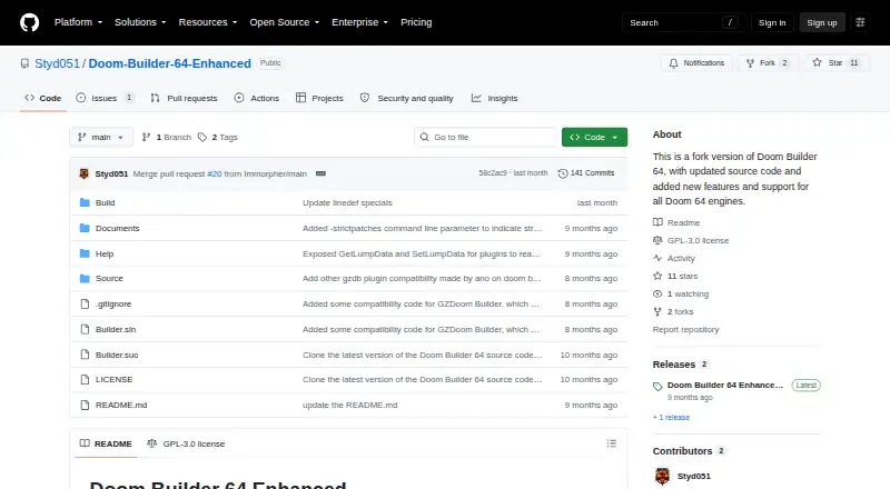 Doom Builder 64 Enhanced's website