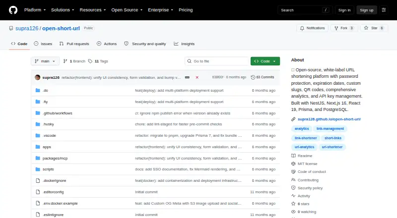 Open Short URL's website