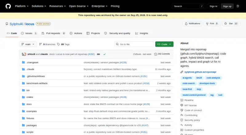 The CodeRAG homepage