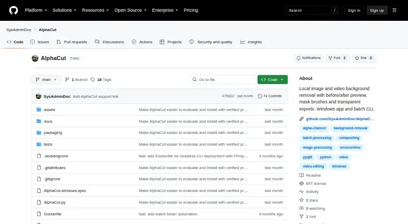AlphaCut's website