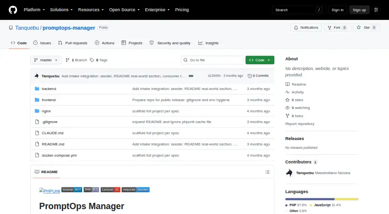 PromptOps Manager's website