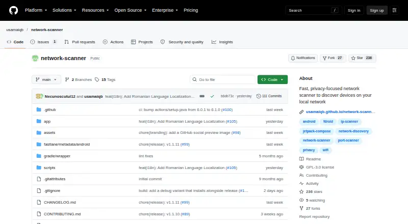 Network Scanner's website