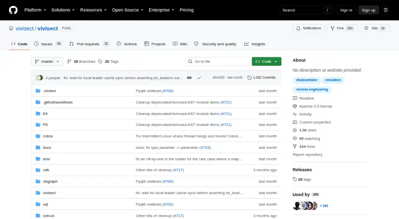 The Vivisect homepage