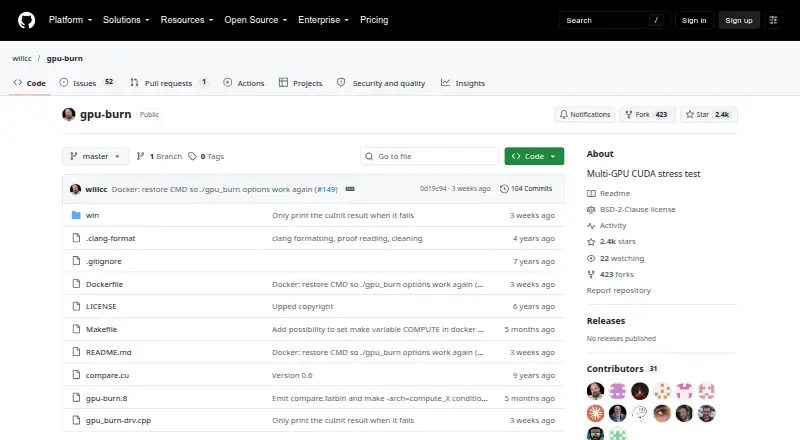 gpu-burn's website