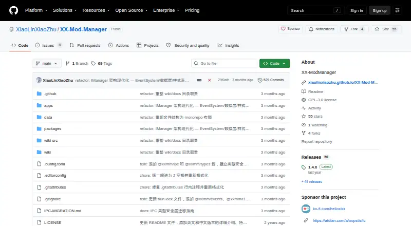 XX-Mod-Manager's website