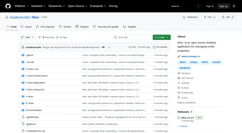 The Nine homepage