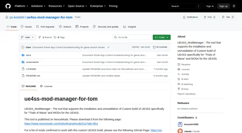 UE4SS Mod Manager for TOM's website