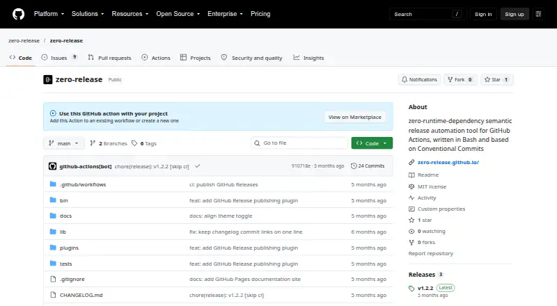 zero-release's website