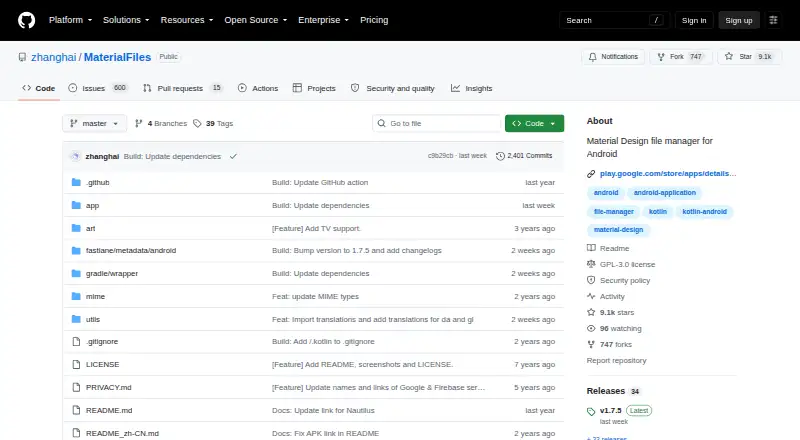 The Material Files homepage