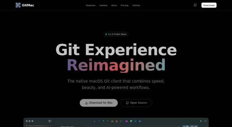 The GitMac homepage