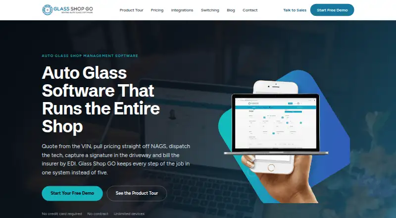 Glass Shop GO's website