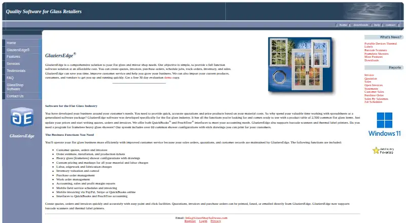GlaziersEdge's website