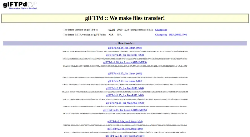 glFTPd's website