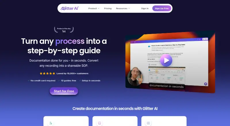 Glitter's website