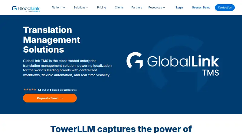 GlobalLink TMS's website