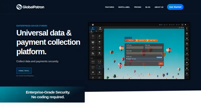 Global Patron's website